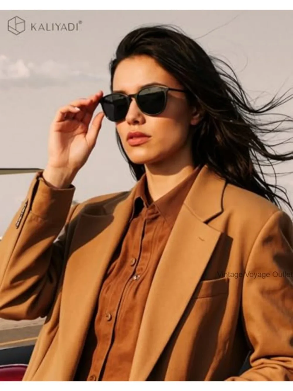 Polarized Round Sunglasses Women UV400 Retro Shades for Driving Beach Travel